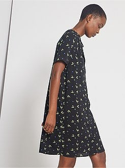 Robe courte forme chemise - Kiabi