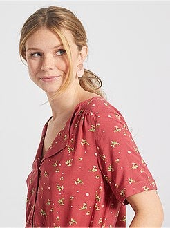 Robe courte forme chemise - Kiabi