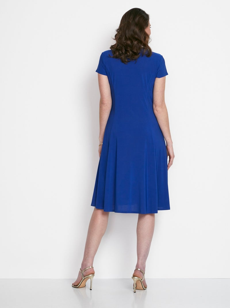 Robe courte galbée évasée - Afibel Bleu - Kiabi