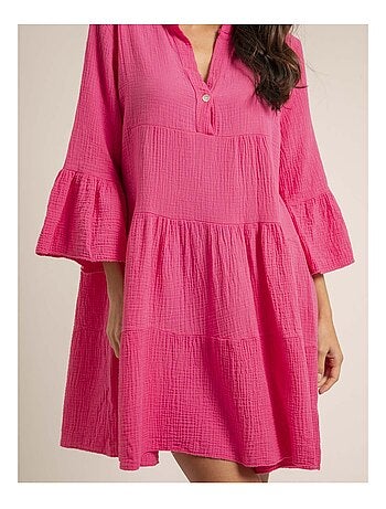 Robe courte gaze de coton IELLA