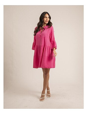 Robe courte gaze de coton IELLA