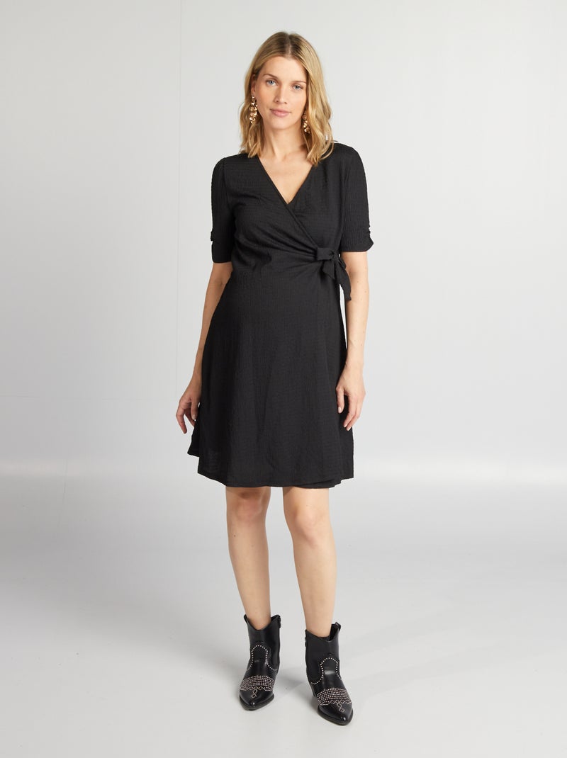 Robe courte grossesse noir - Kiabi