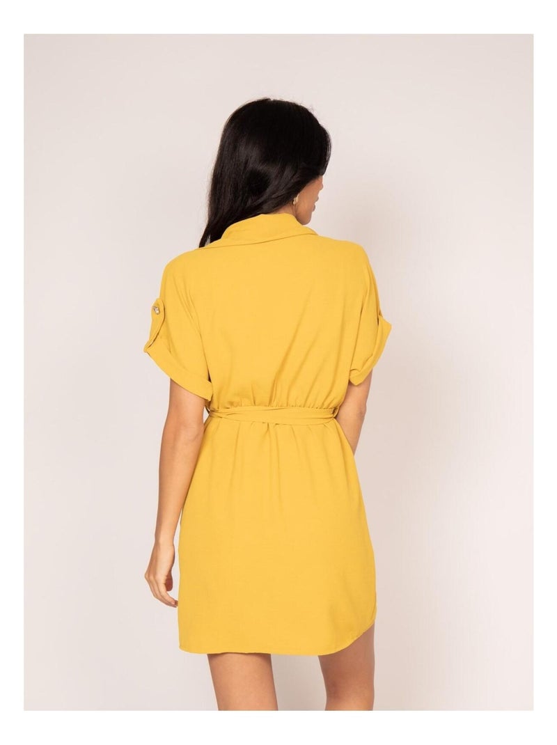 Robe courte IJOLY Moutarde - Kiabi