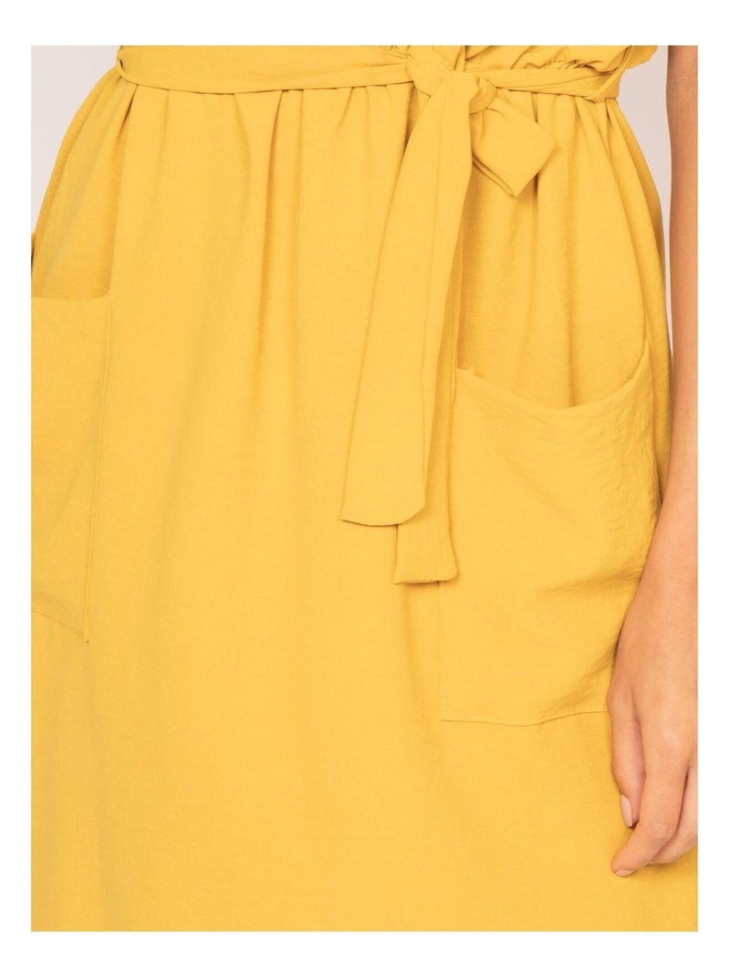 Robe courte IJOLY Moutarde - Kiabi