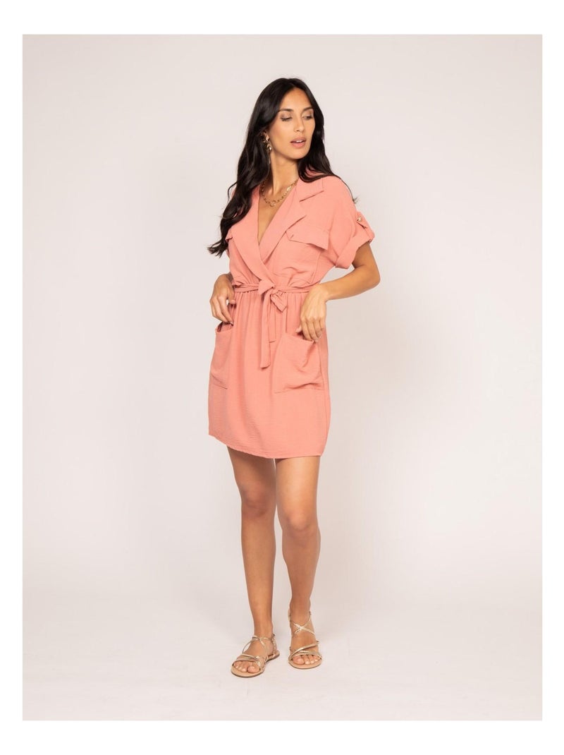 Robe Guess Orange En Dentelle - Taille 2 - Longueur Genoux - Occasion Très Bon état