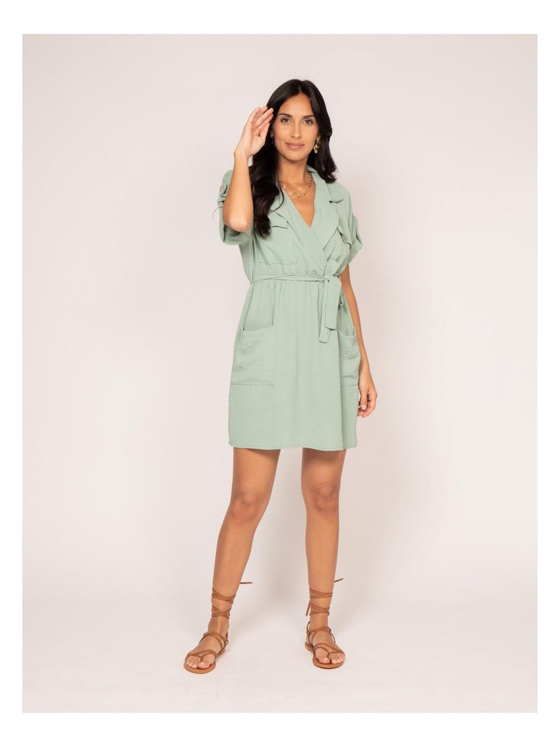 Robe courte IJOLY Vert d'eau - Kiabi