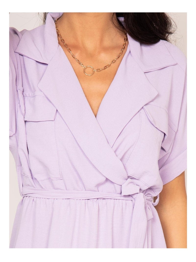 Robe courte IJOLY Violet clair - Kiabi