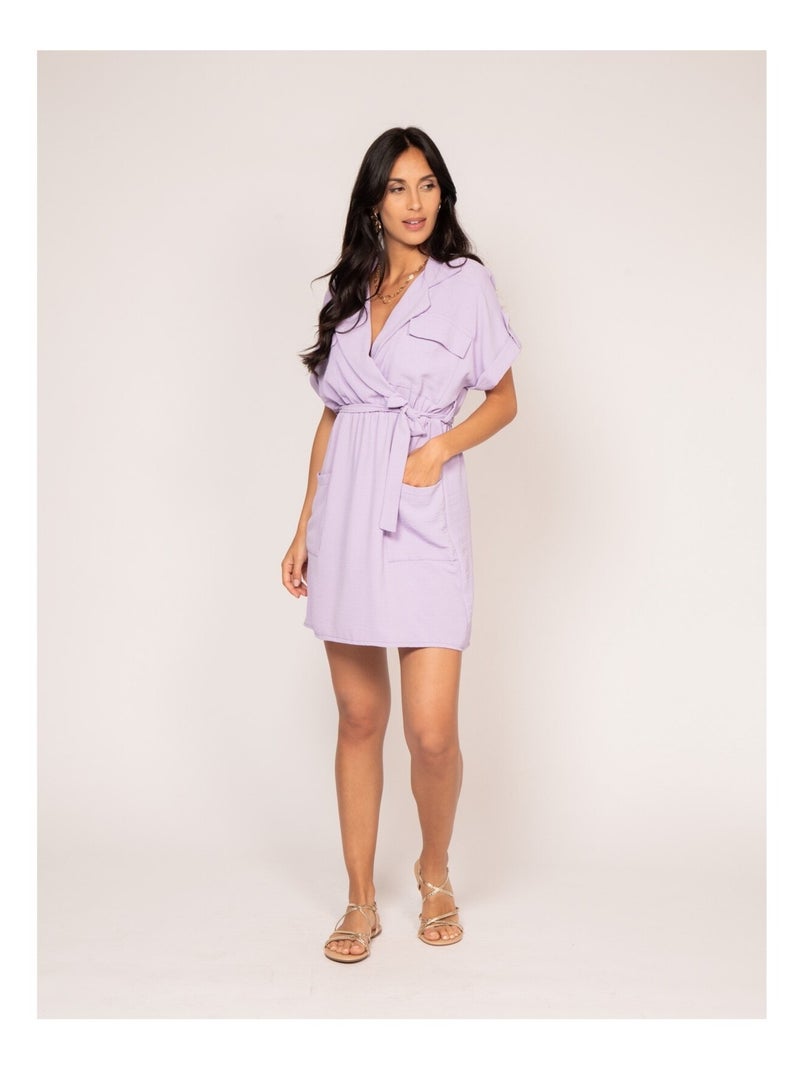 Robe courte IJOLY Violet clair - Kiabi