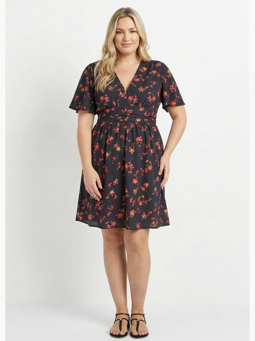 Robe courte, imprimé bouquets de fleurs - afibel - Kiabi Robe courte, imprimé bouquets de fleurs - afibel - Kiabi