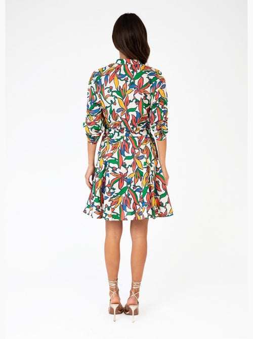 Robe courte imprimé coloré avec ceinture - AFIBEL - Kiabi Robe courte imprimé coloré avec ceinture - AFIBEL - Kiabi
