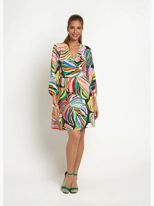 Robe courte imprimé feuillage graphique - afibel - Kiabi Robe courte imprimé feuillage graphique - afibel - Kiabi