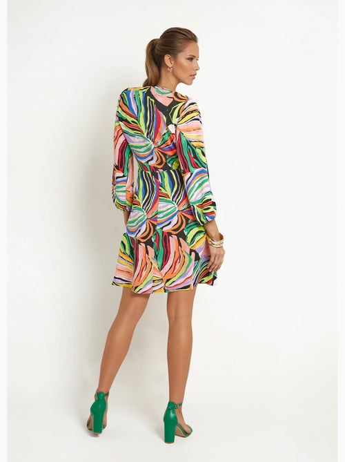 Robe courte imprimé feuillage graphique - afibel - Kiabi Robe courte imprimé feuillage graphique - afibel - Kiabi
