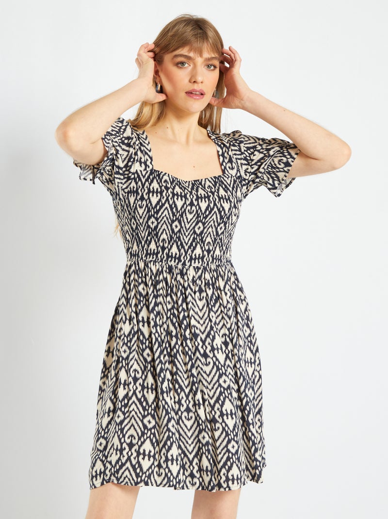 Robe courte imprimé 'JDY' Noir - Kiabi