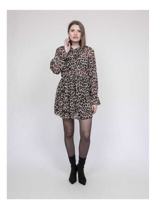 Robe courte imprimé léopard ITISSIMI - Kiabi