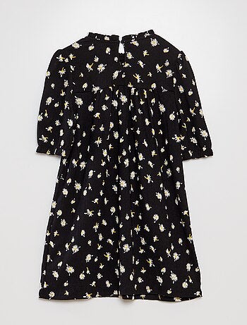 Robe courte imprimée en maille crêpée