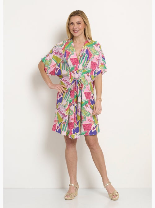 Robe courte imprimée liens à la taille - Afibel - Kiabi Robe courte imprimée liens à la taille - Afibel - Kiabi