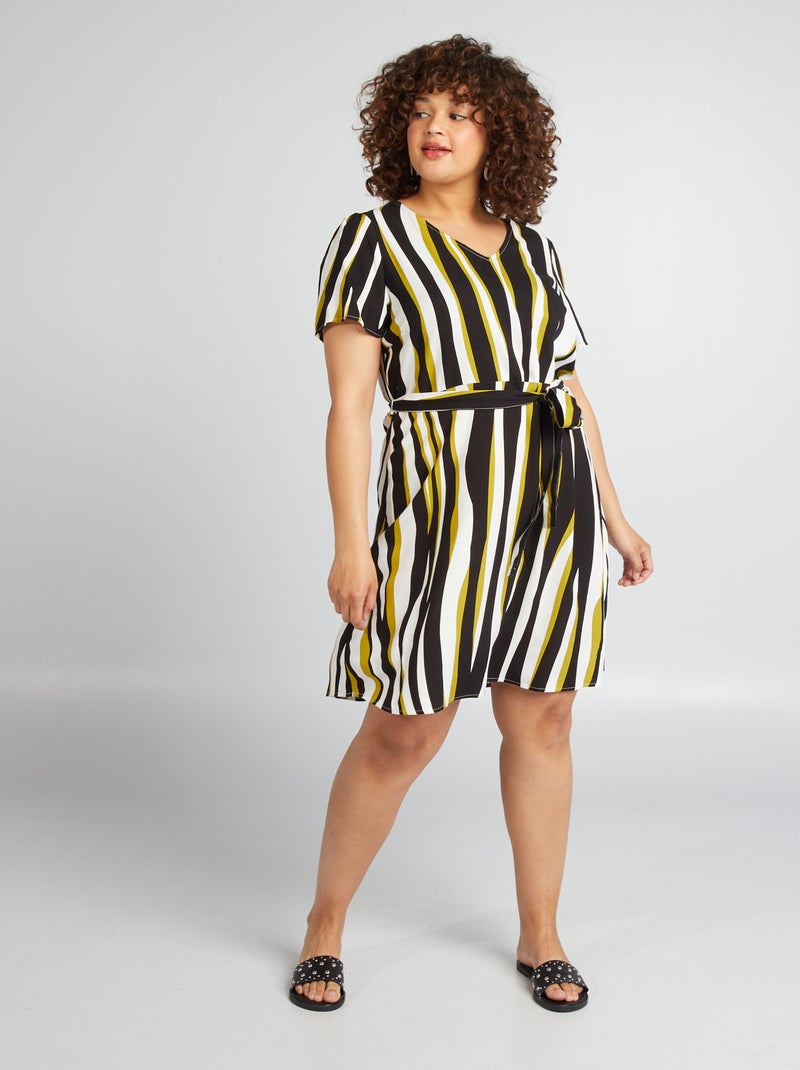 Robe courte imprimée 'Vero Moda Curve' Noir - Kiabi