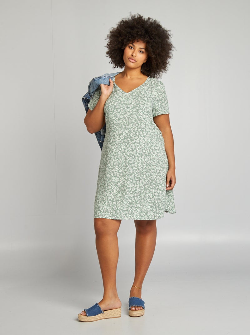 Robe courte imprimée 'Vero Moda Curve' Vert - Kiabi