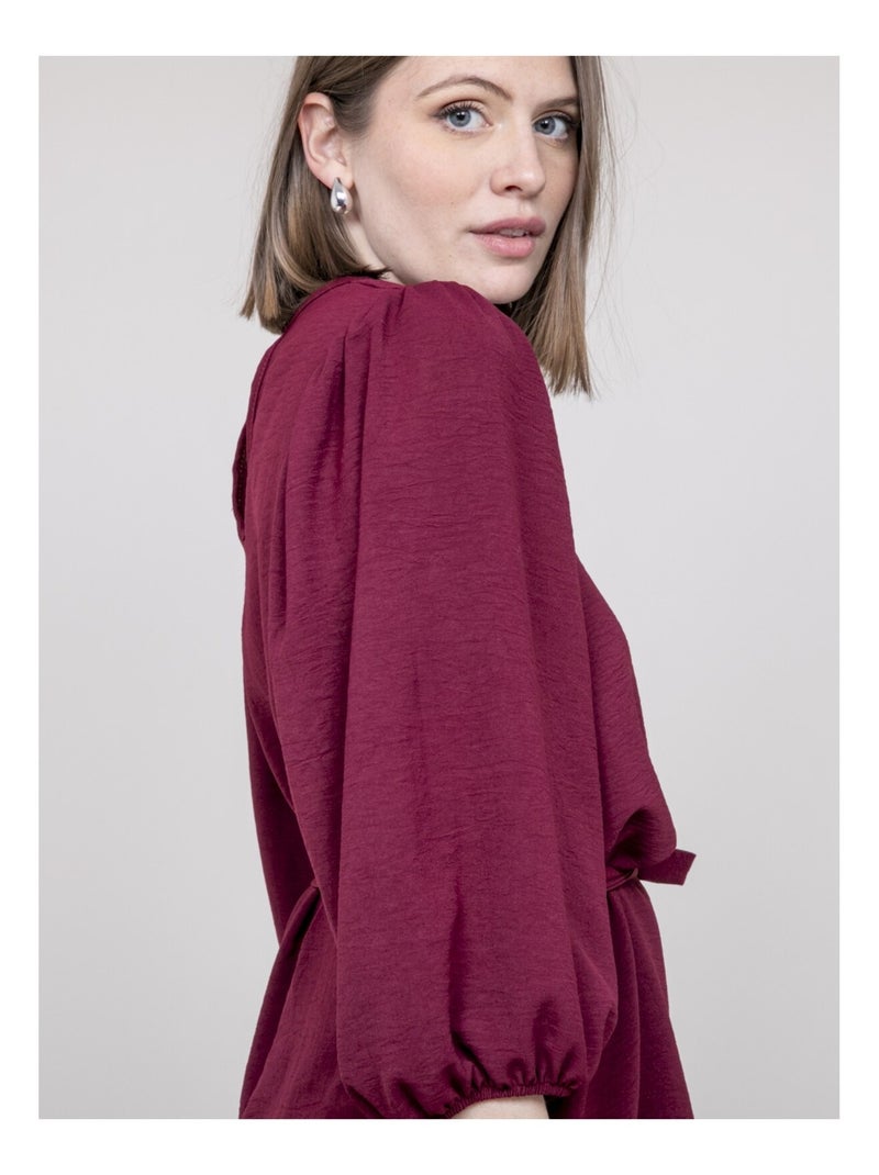 Robe courte INDONESIA Bordeaux - Kiabi