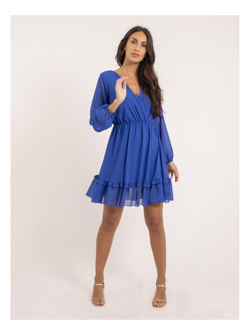 Robe courte IOLANDE Bleu roi - Kiabi