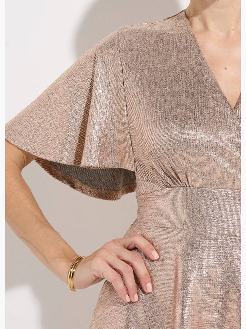 Robe courte irisée, manches papillon - Afibel - Kiabi