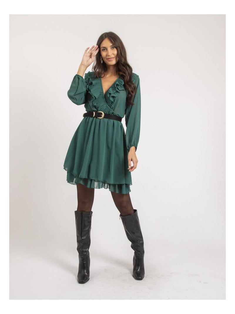 Robe courte ISNELLE Vert - Kiabi