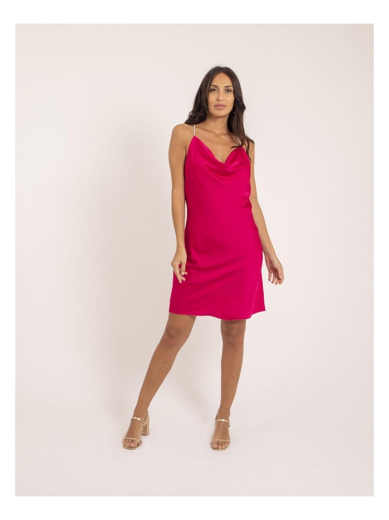 Robe courte IWAEL Rose fushia - Kiabi