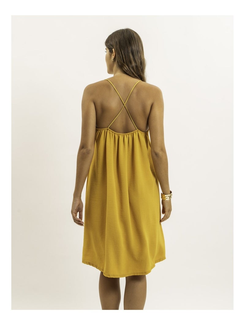 Robe courte IZOLDA Jaune - Kiabi