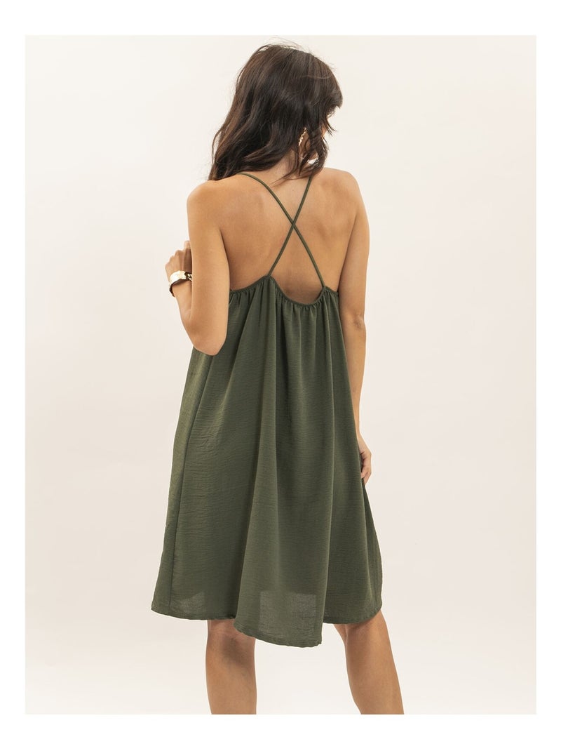 Robe courte IZOLDA Kaki - Kiabi