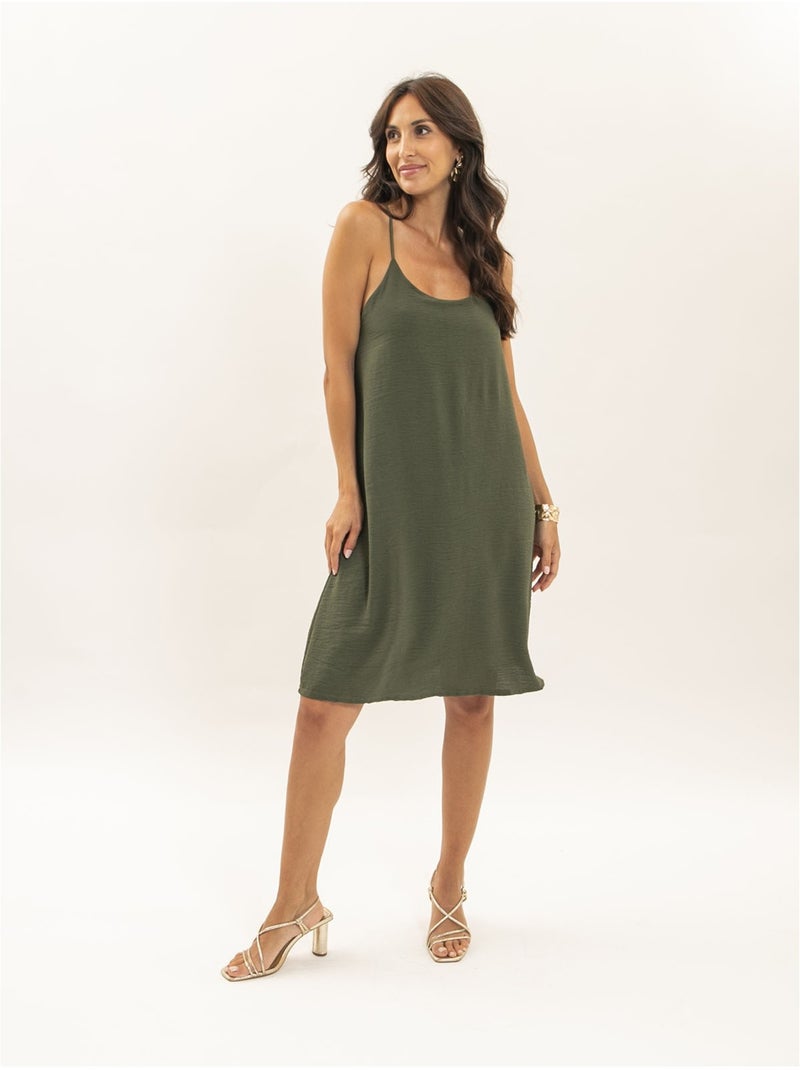 Robe courte IZOLDA Kaki - Kiabi