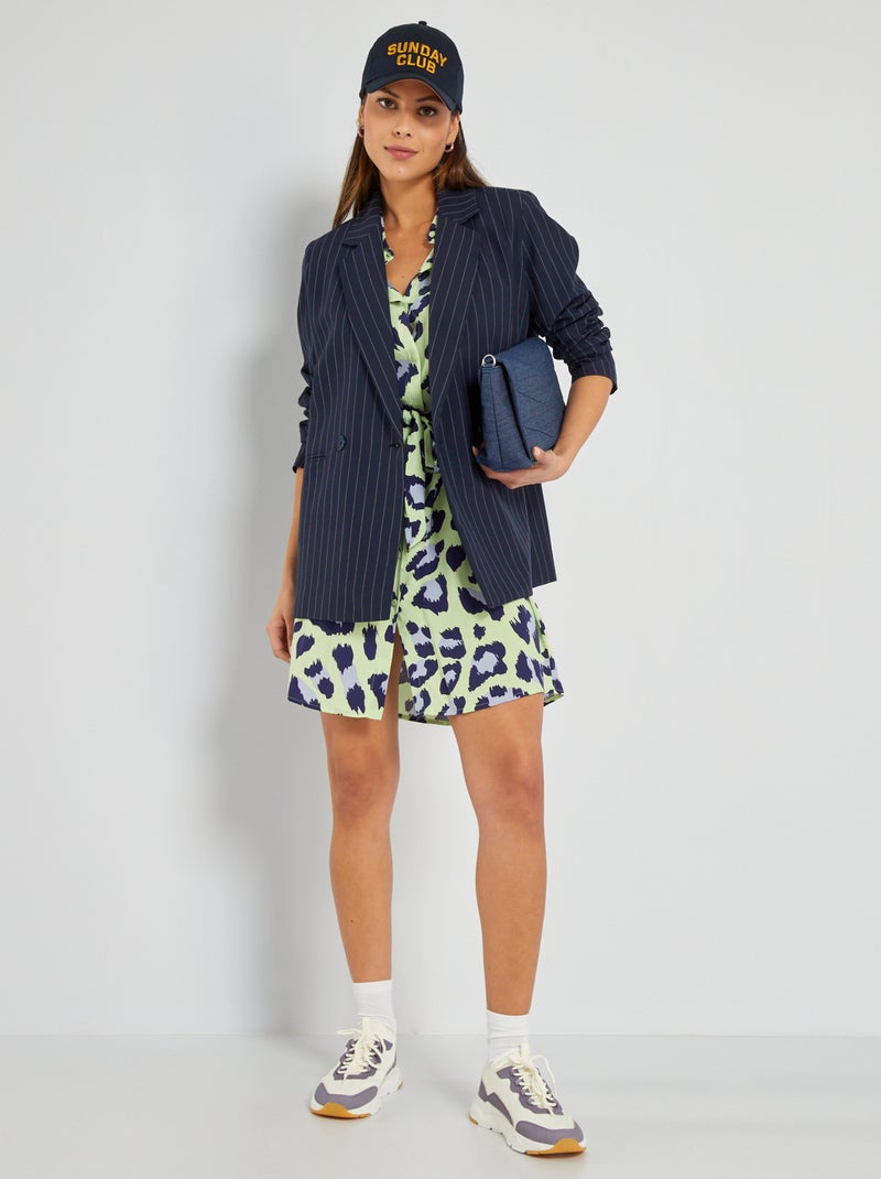 Robe courte 'Jacqueline de Yong' Vert/bleu - Kiabi