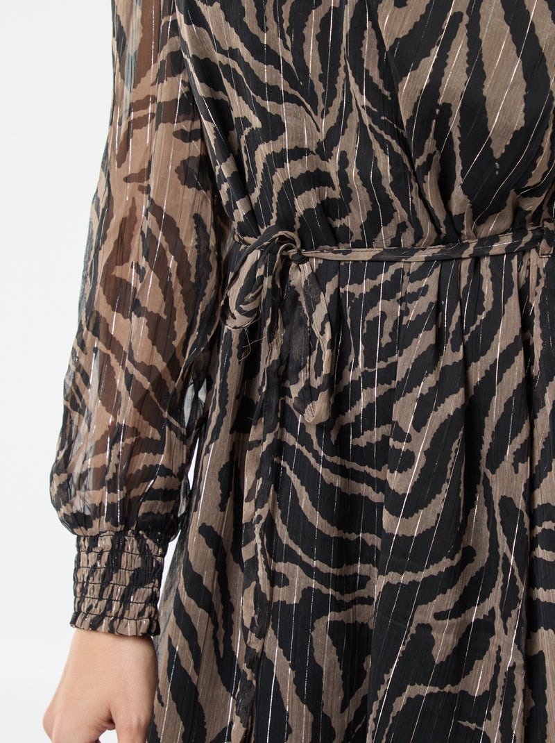 Robe courte 'JDY' en voile avec fils brillants Noir - Kiabi