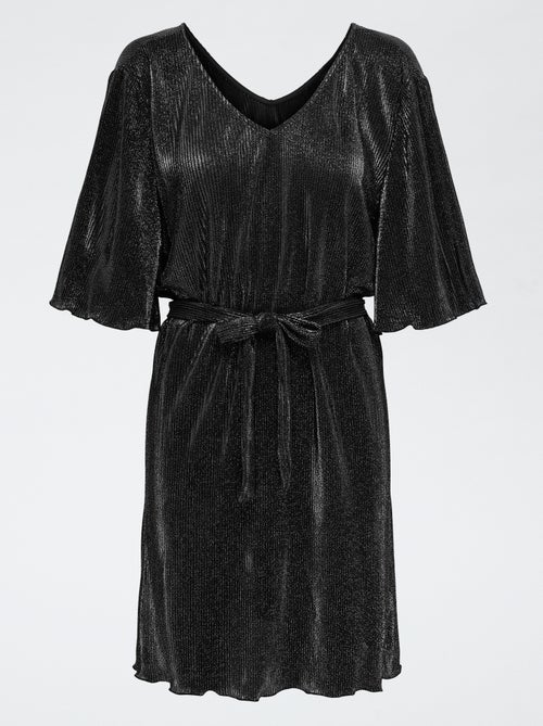 Robe courte 'JDY' plissée uni - Kiabi