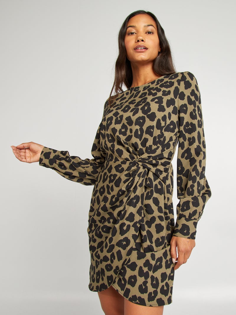Robe courte Kaki - Kiabi