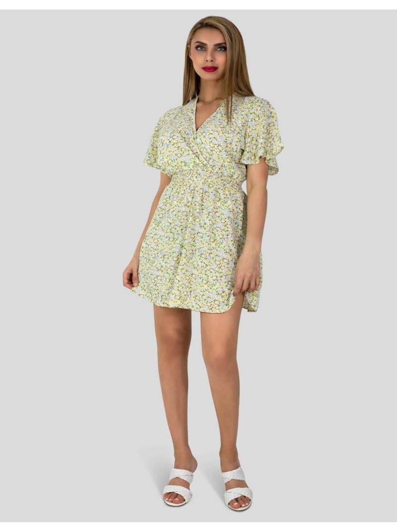 Robe courte Kebello Jaune - Kiabi