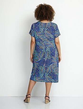 Robe courte maille imprimée