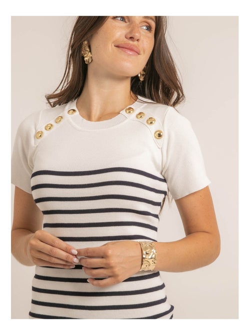 Robe courte marinière INIA - Kiabi