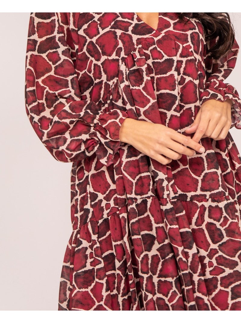 Robe courte motifs IFER Bordeaux - Kiabi