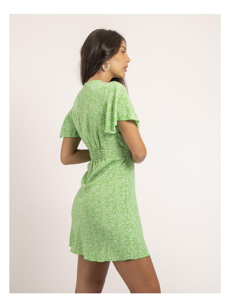 Robe courte motifs IKETA Vert - Kiabi