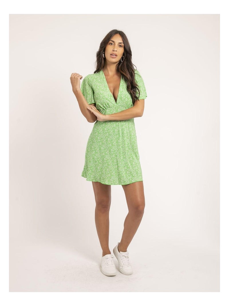 Robe courte motifs IKETA Vert - Kiabi