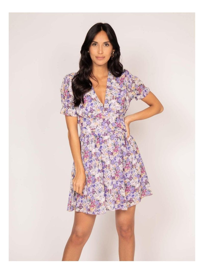 Robe courte motifs ILIAS Violet clair - Kiabi
