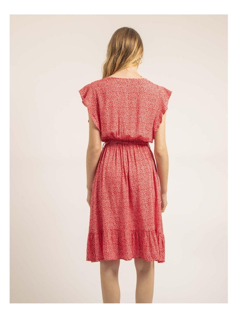 Robe courte motifs ILOFTI Rouge - Kiabi