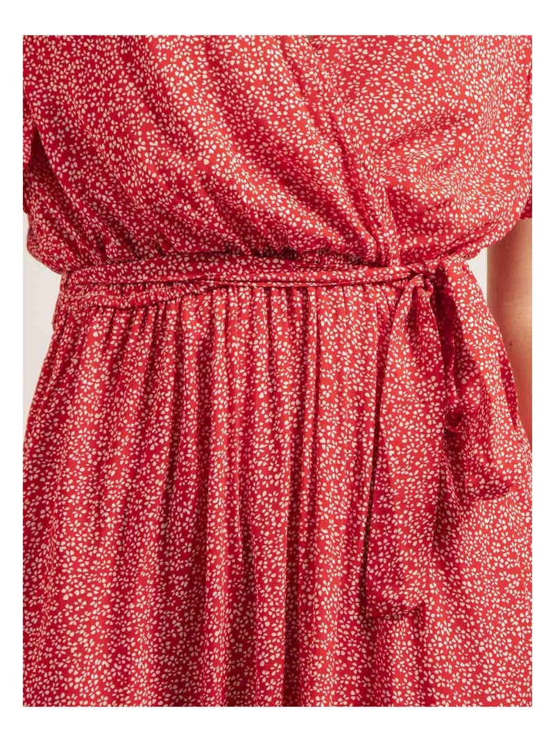 Robe courte motifs ILOFTI Rouge - Kiabi