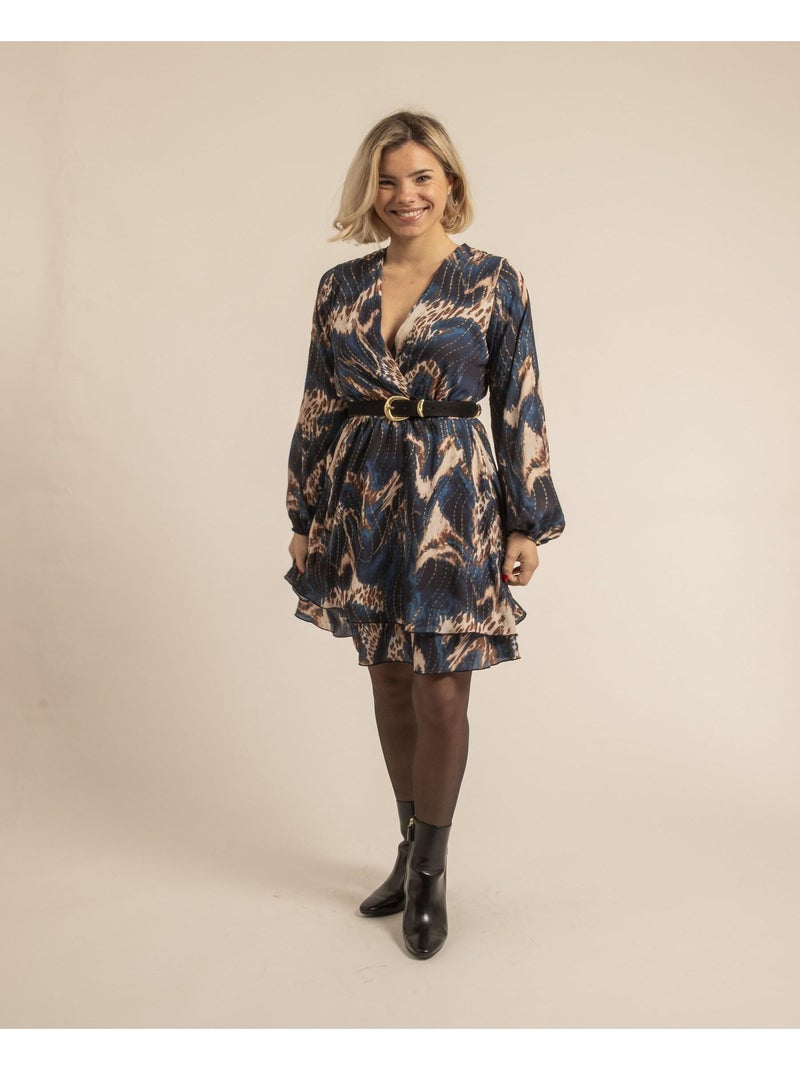 Robe courte motifs iraline Bleu - Kiabi