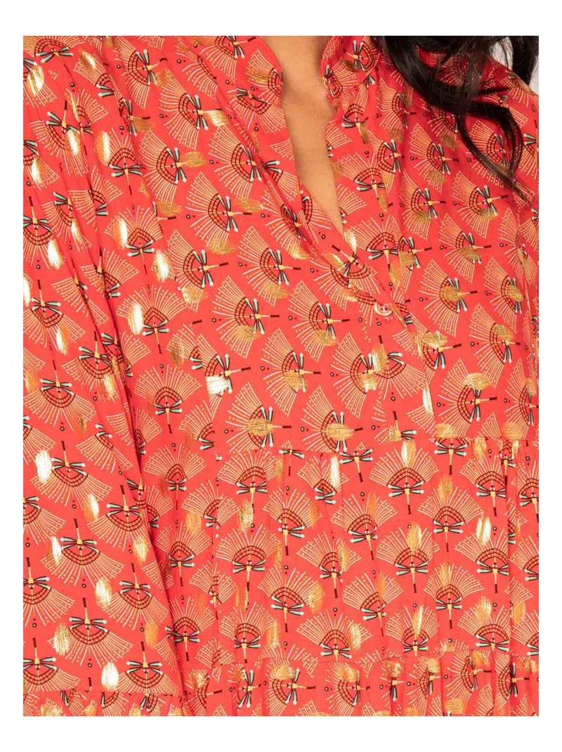 Robe courte motifs ISTHER Rouge - Kiabi