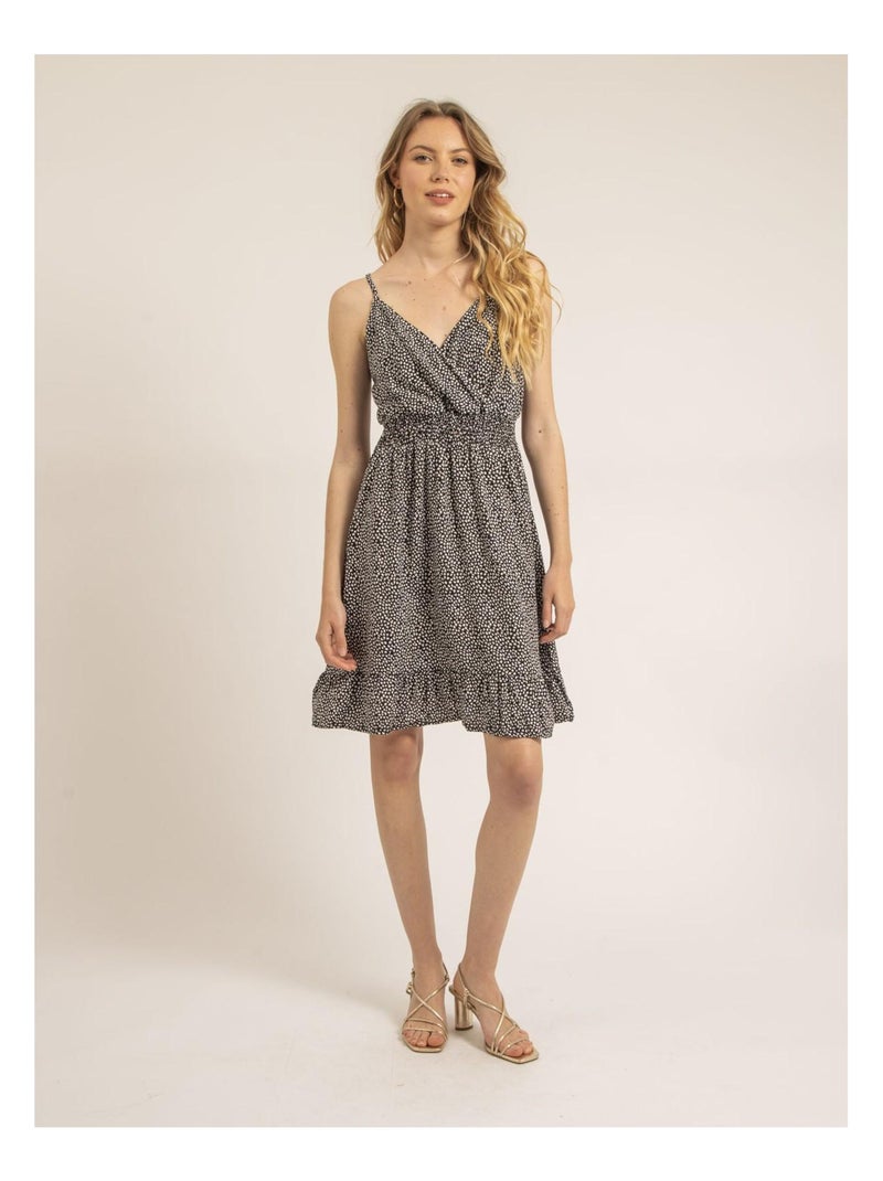 Robe courte motifs ITANIEL Noir - Kiabi