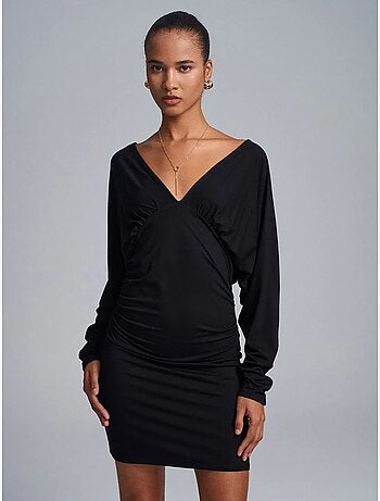 Robe courte moulante avec drapé dilvin
