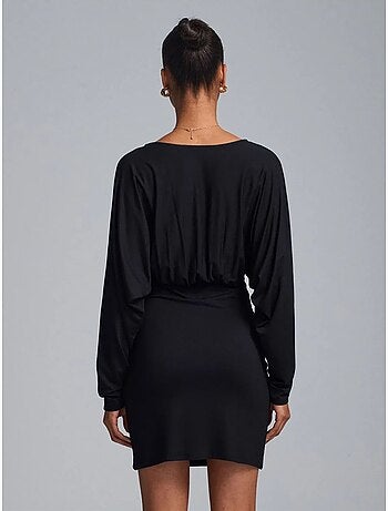 Robe courte moulante avec drapé dilvin