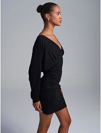 Robe courte moulante avec drapé dilvin