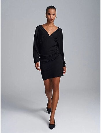 Robe courte moulante avec drapé dilvin
